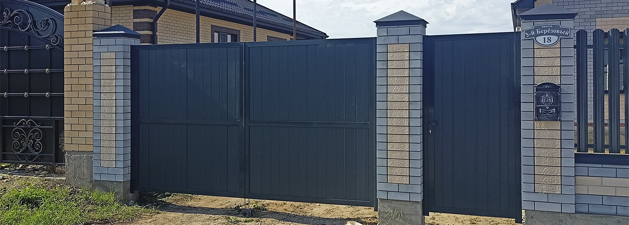 Въездные ворота в Тихорецке под ключ