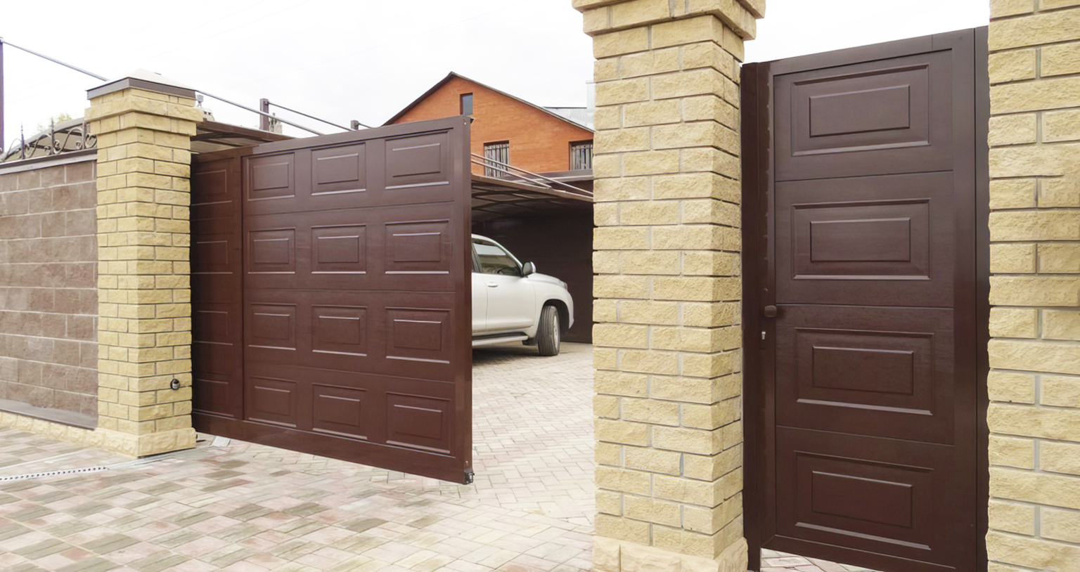 Ворота с калиткой в Тихорецке под ключ